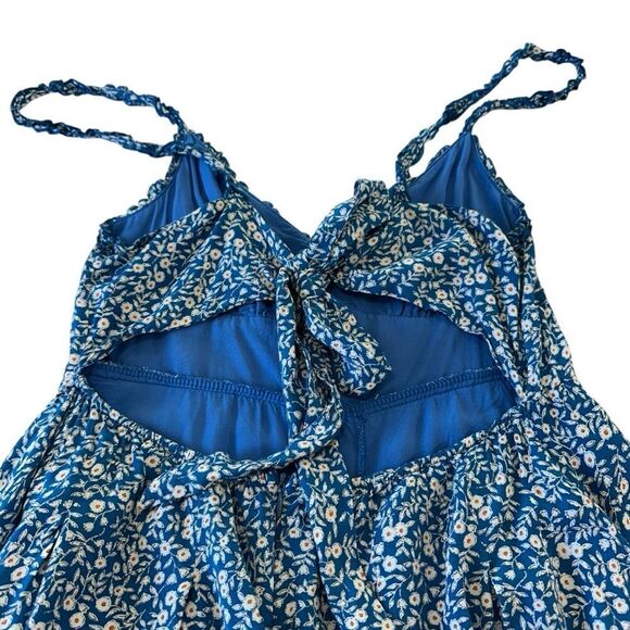 Princess Polly Thunderclouds Blue Floral Summer Romper, 8 - Picture 6 of 11